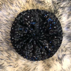 Black Sequin Beret from Forever 21